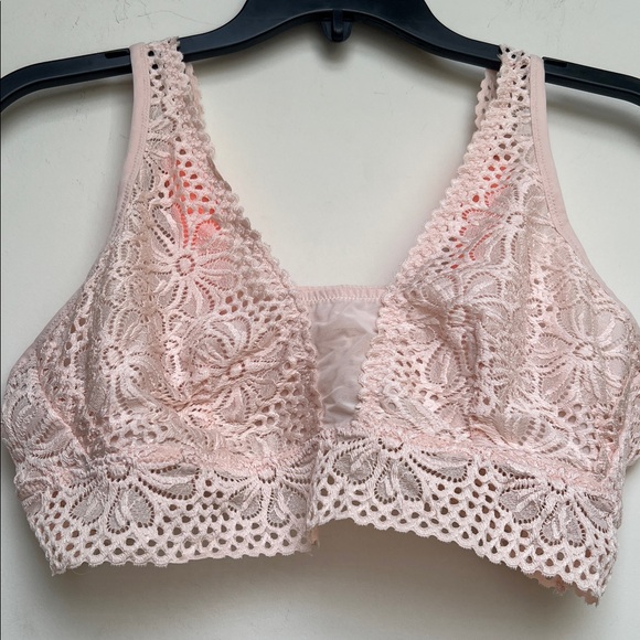 aerie Other - Aerie Peach Lace Bralette Bra XL